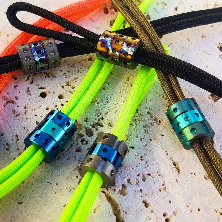 anodized titanium lanyard beads