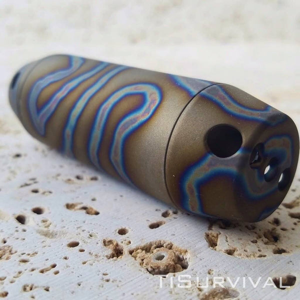 Exo Tube Titanium Waterproof Storage Capsule - Ti Survival