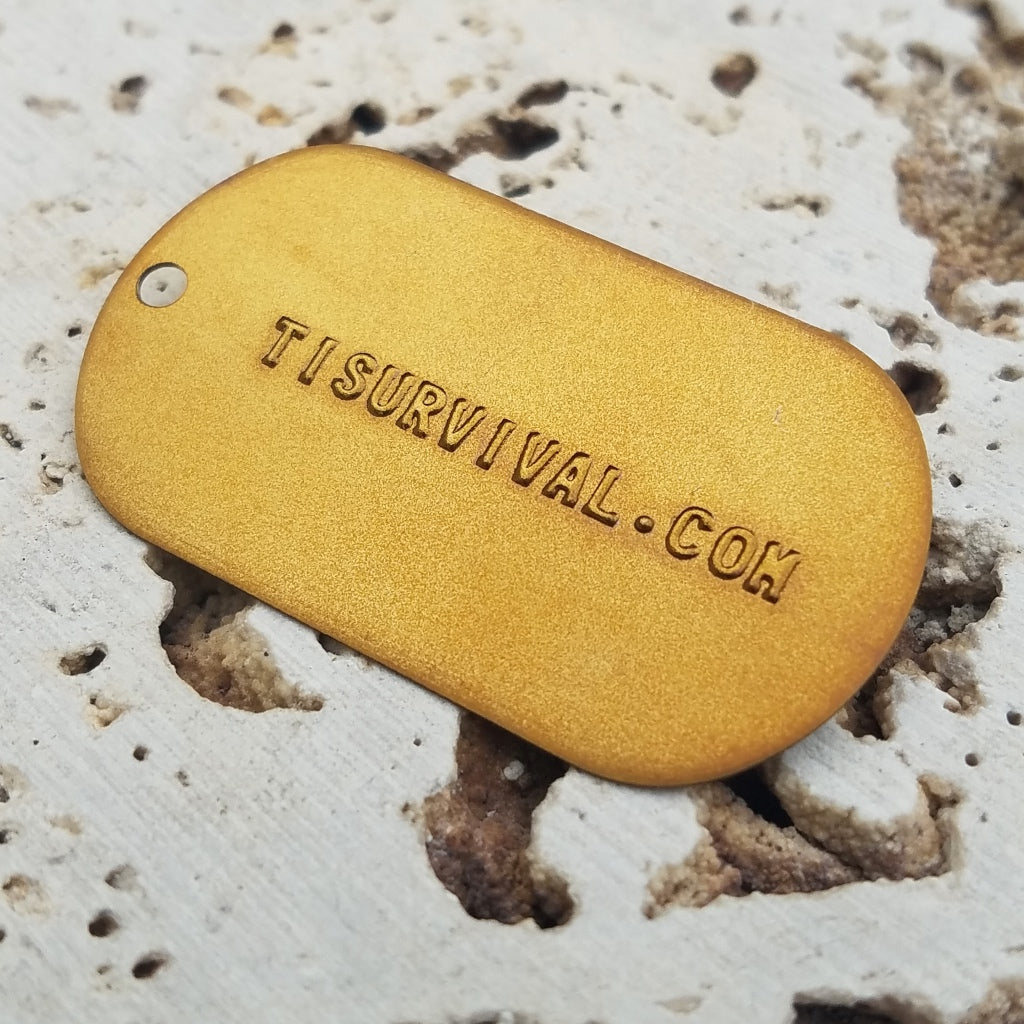 Embossed Titanium Dog Tags