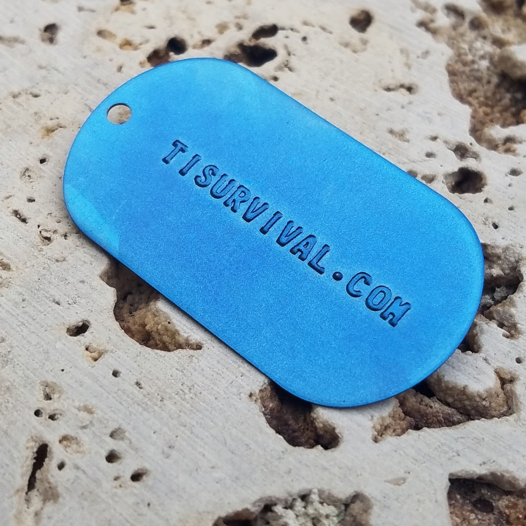 Embossed Titanium Dog Tags