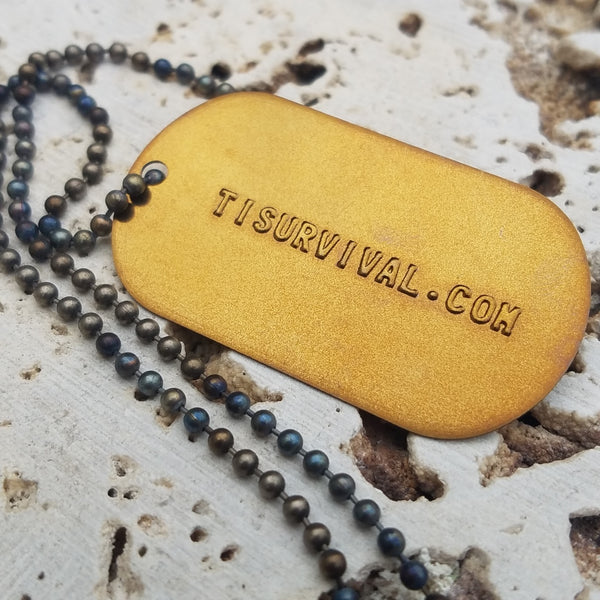 Embossed Titanium Dog Tags