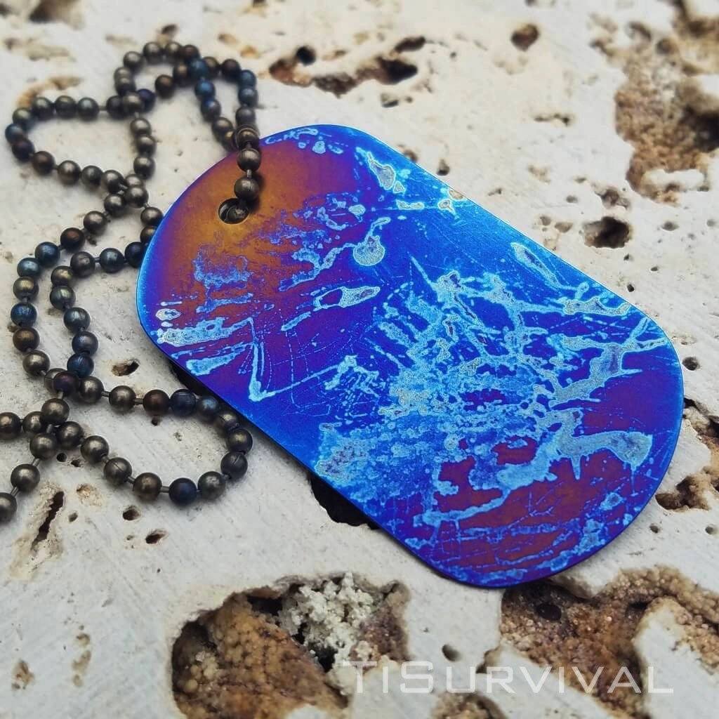 Embossed Titanium Dog Tags