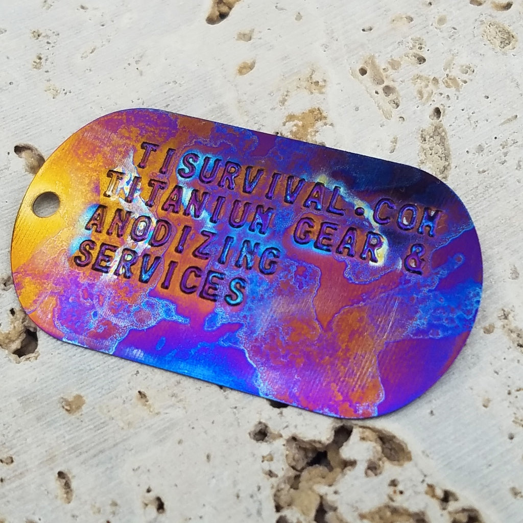 Embossed Titanium Dog Tags