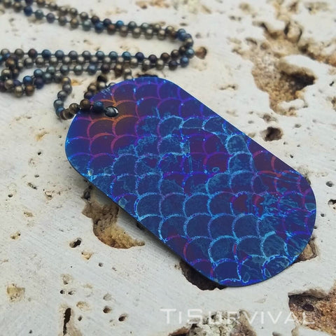 anodzied titanium dog tag