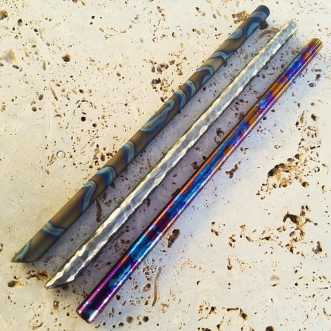 anodized titanium straws