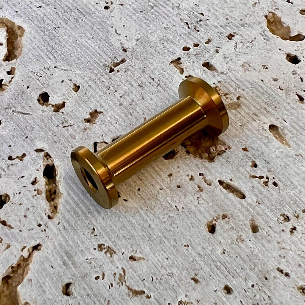 titanium thread bobbin spool with copper anodizing