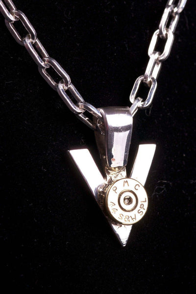 Sterling Silver 44 Smith & Wesson SPL Bullet Casing Pendant - Ti Survival