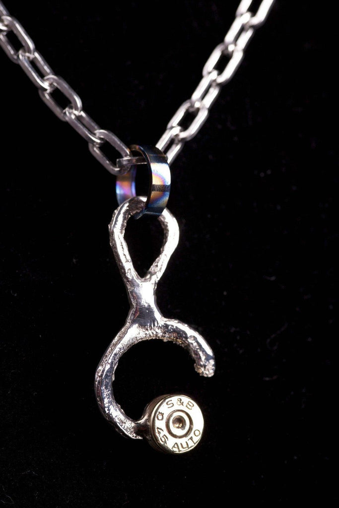 Sterling Silver 45 Auto Bullet Casing Pendant - Ti Survival