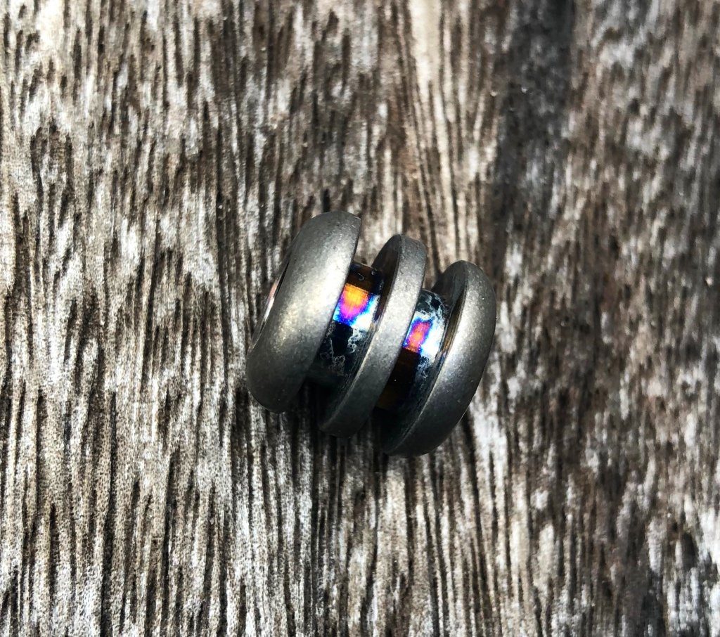 Titanium Ribbed Lanyard Beads - Ti Survival