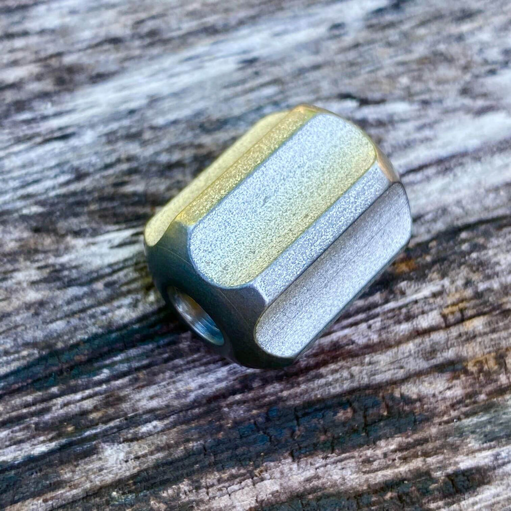 titanium slip bead with stonewashed finish