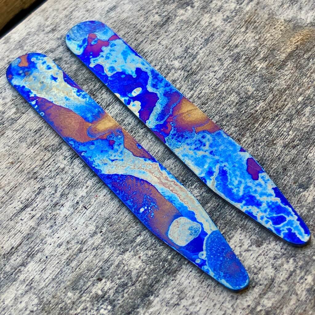 titanium collar stay blue smoke anodizing