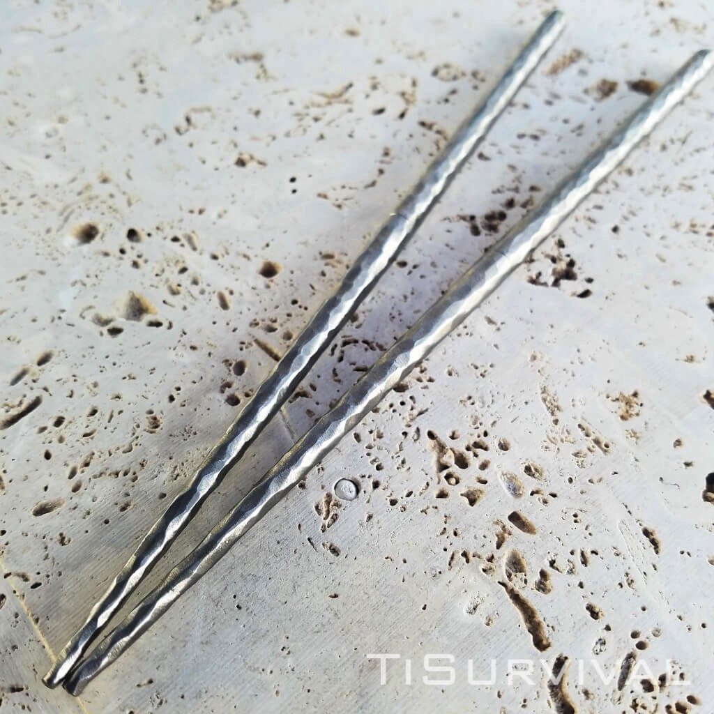 Modular Titanium Chopsticks Textured Finish