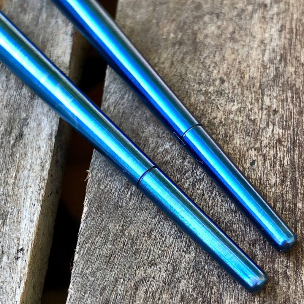 Modular Titanium Chopsticks Blue Anodizing