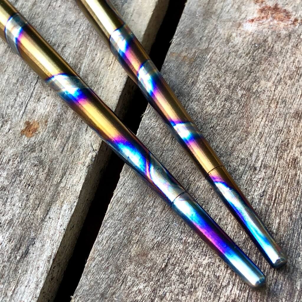 Modular Titanium Chopsticks Polished Random Anodizing - Ti Survival