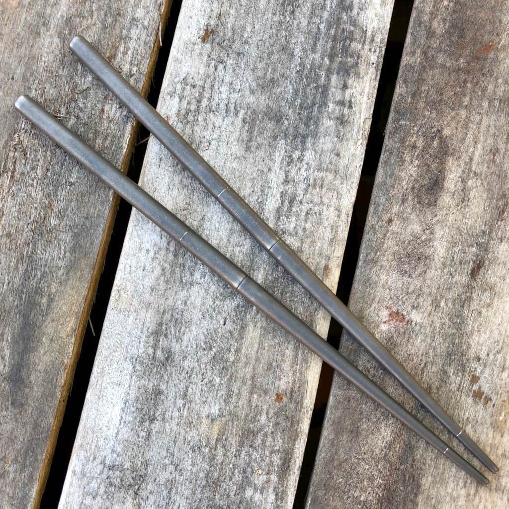 Modular Titanium Chopsticks Stonewashed Finish