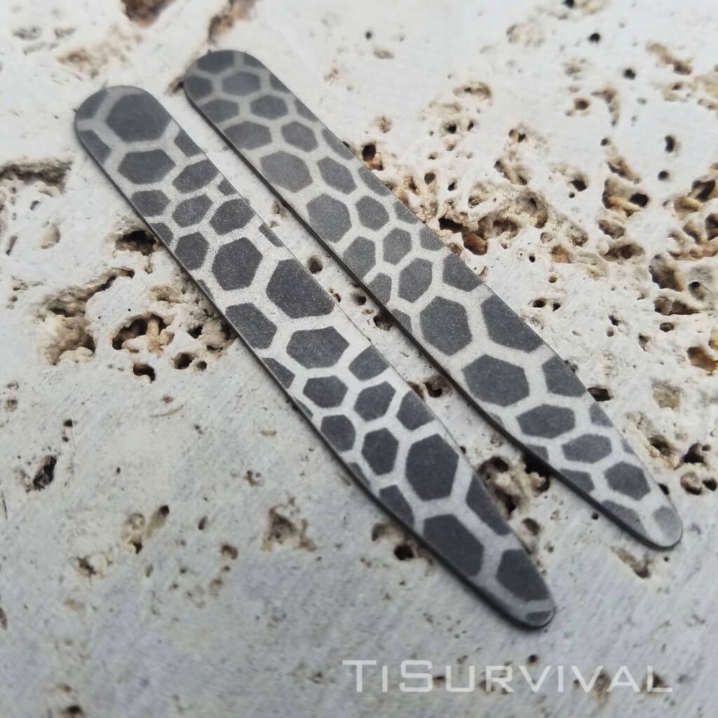 titanium collar stay stretched net plain