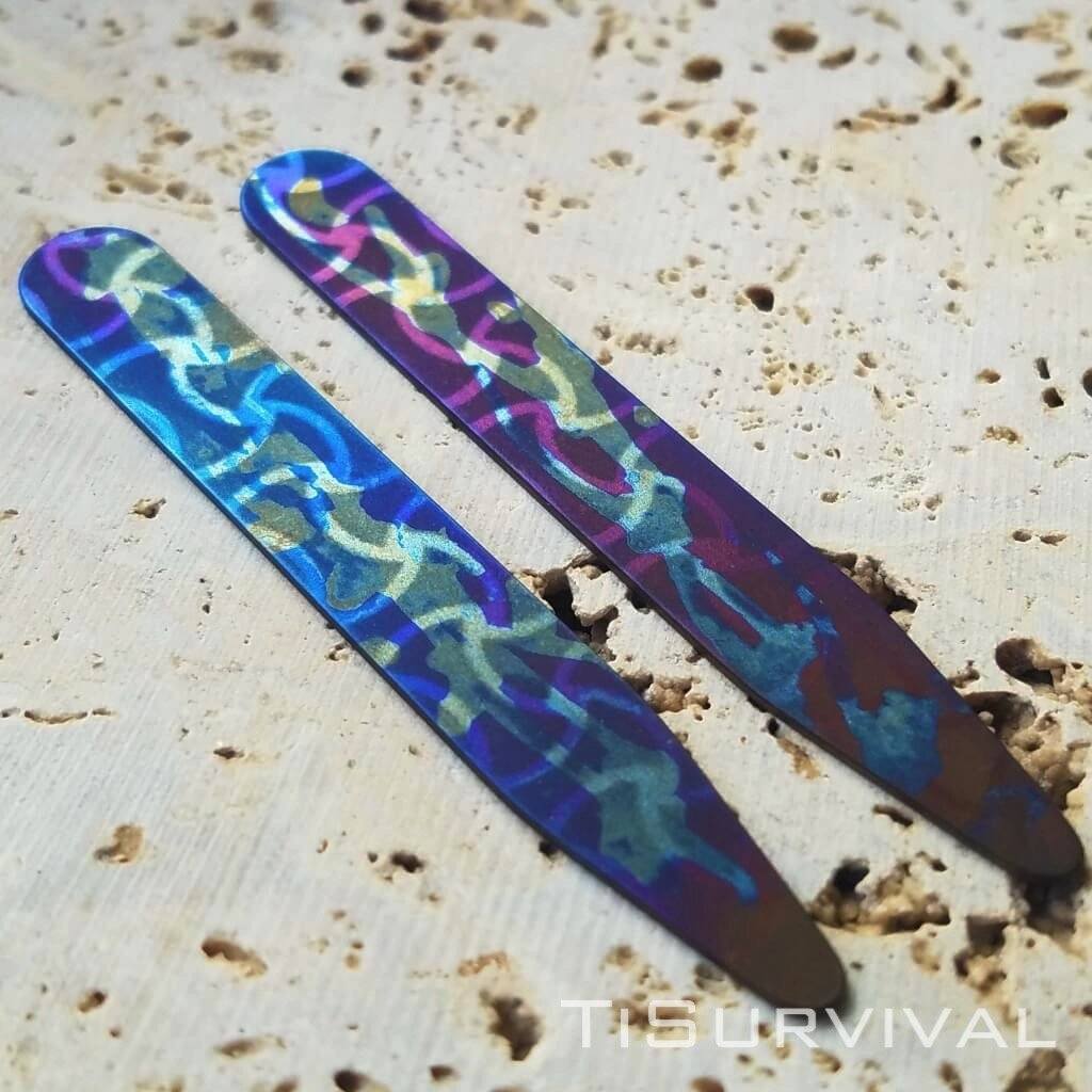 titanium collar stay blue smoke axe head finish