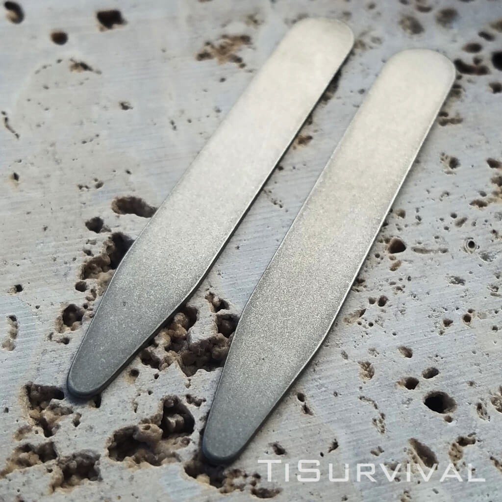 titanium collar stay plain finish