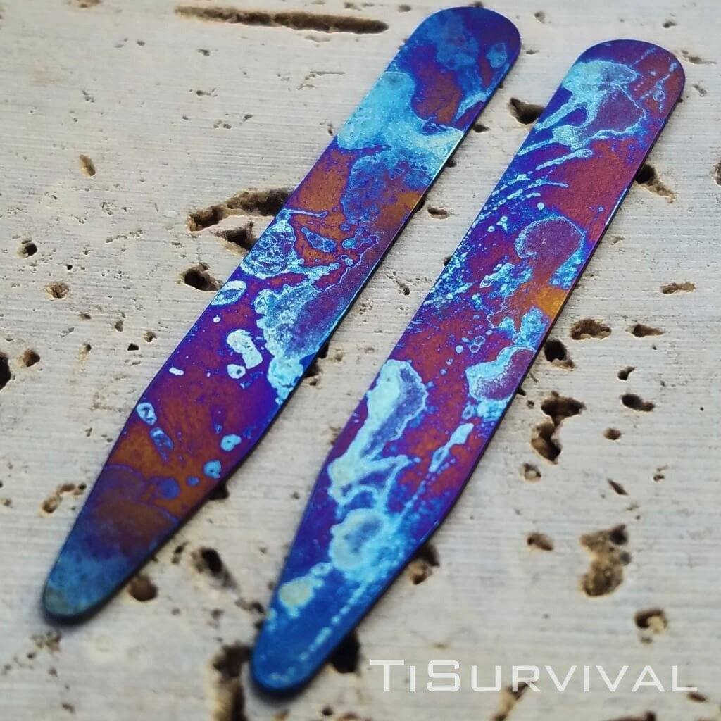 titanium collar stay blue smoke finish