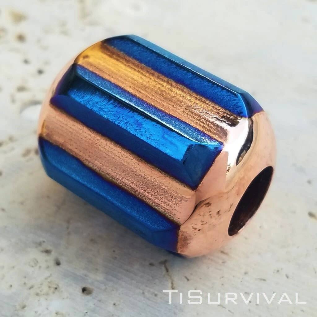 Titanium Copper Lanyard Beads - Ti Survival