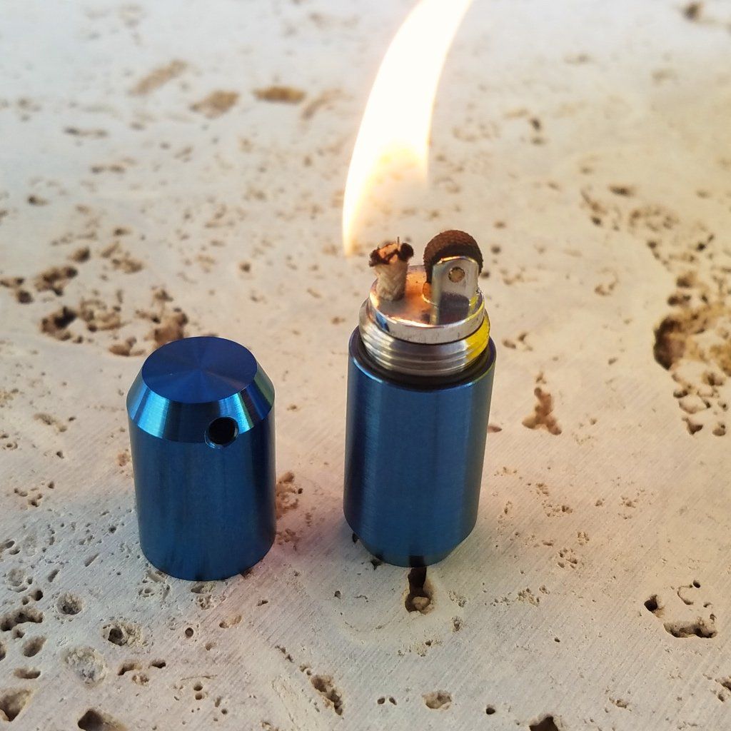 Exo Runt Titanium Lighter and Pill Fob - Ti Survival