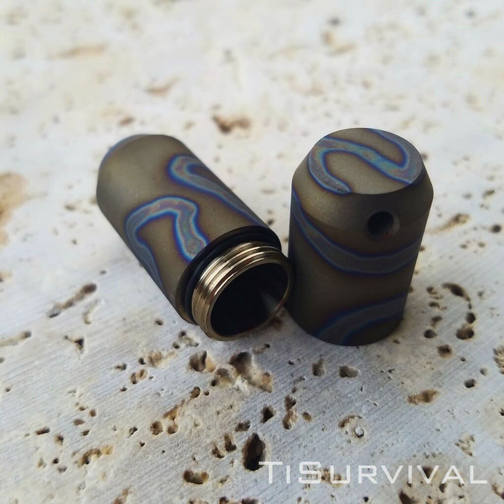 Exo Runt Titanium Lighter and Pill Fob - Ti Survival