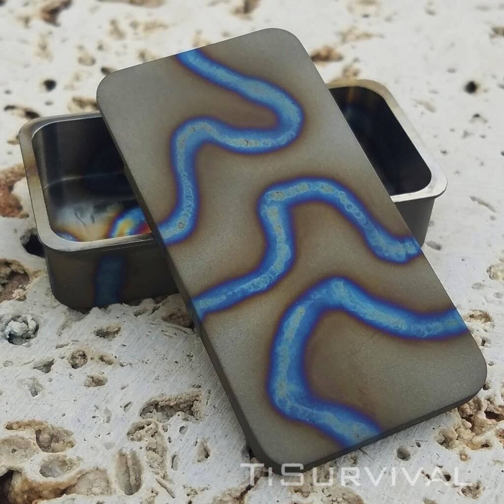 Exo Vault Titanium Storage Stash Box Sandblasted Random - Ti Survival