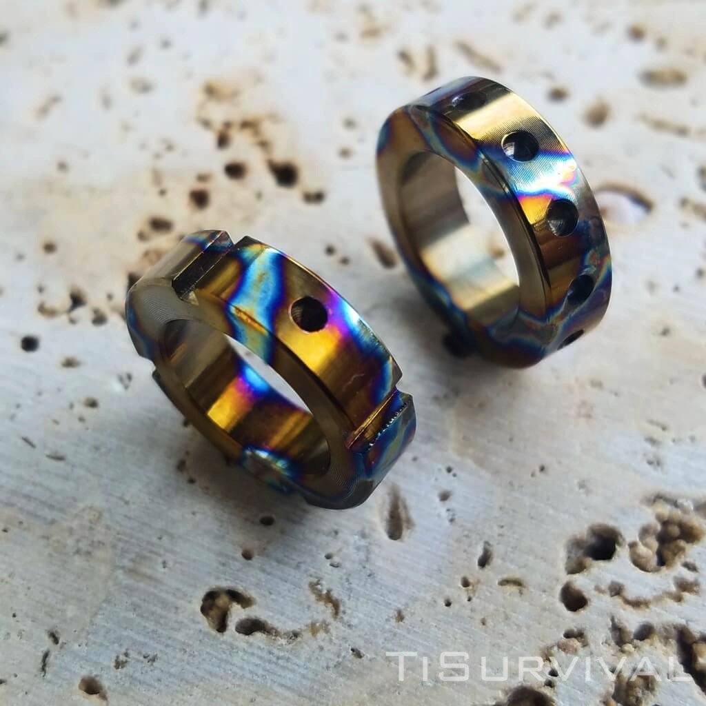 Titanium Lanyard Rings - Ti Survival