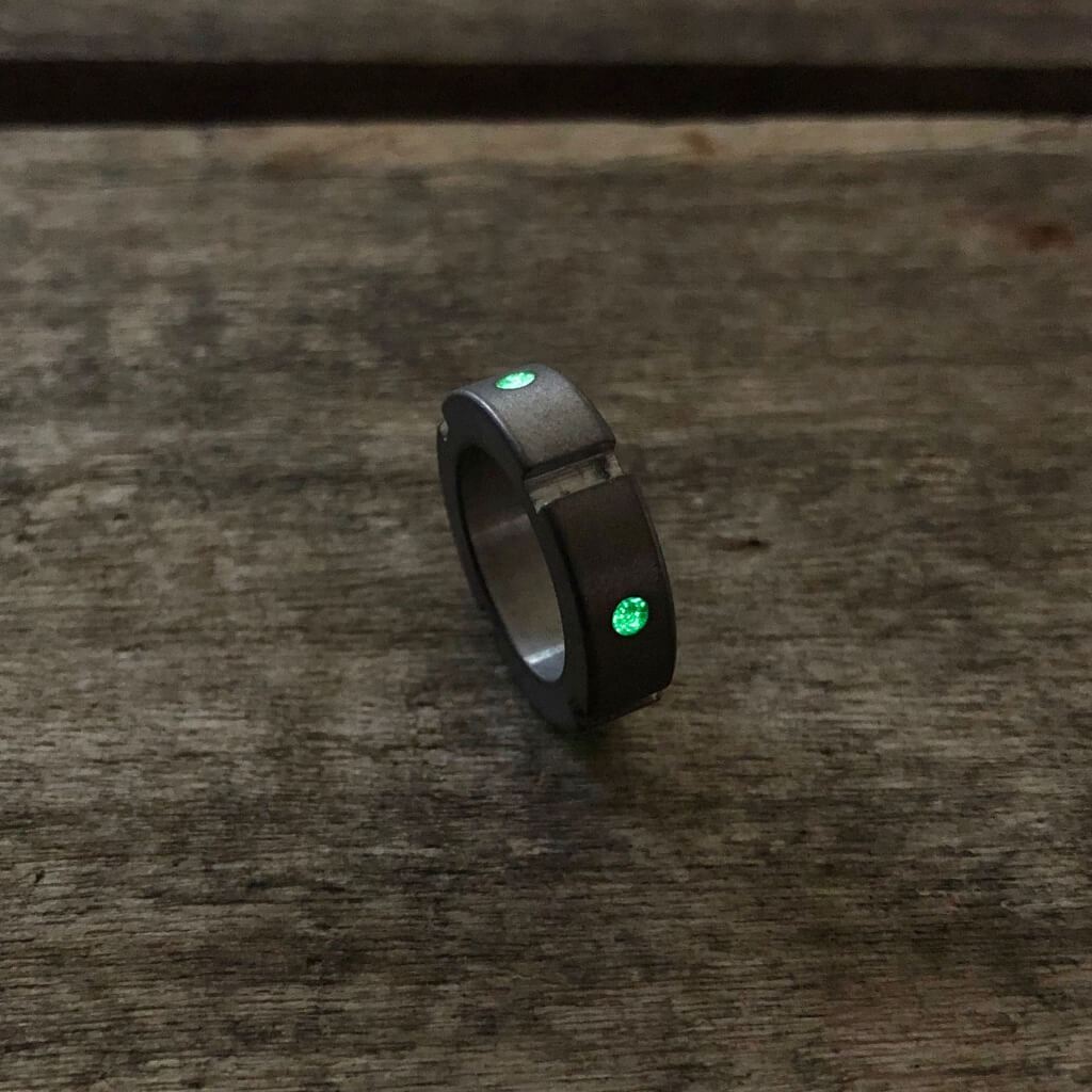 Titanium Lanyard Rings with Glow in the Dark - Ti Survival