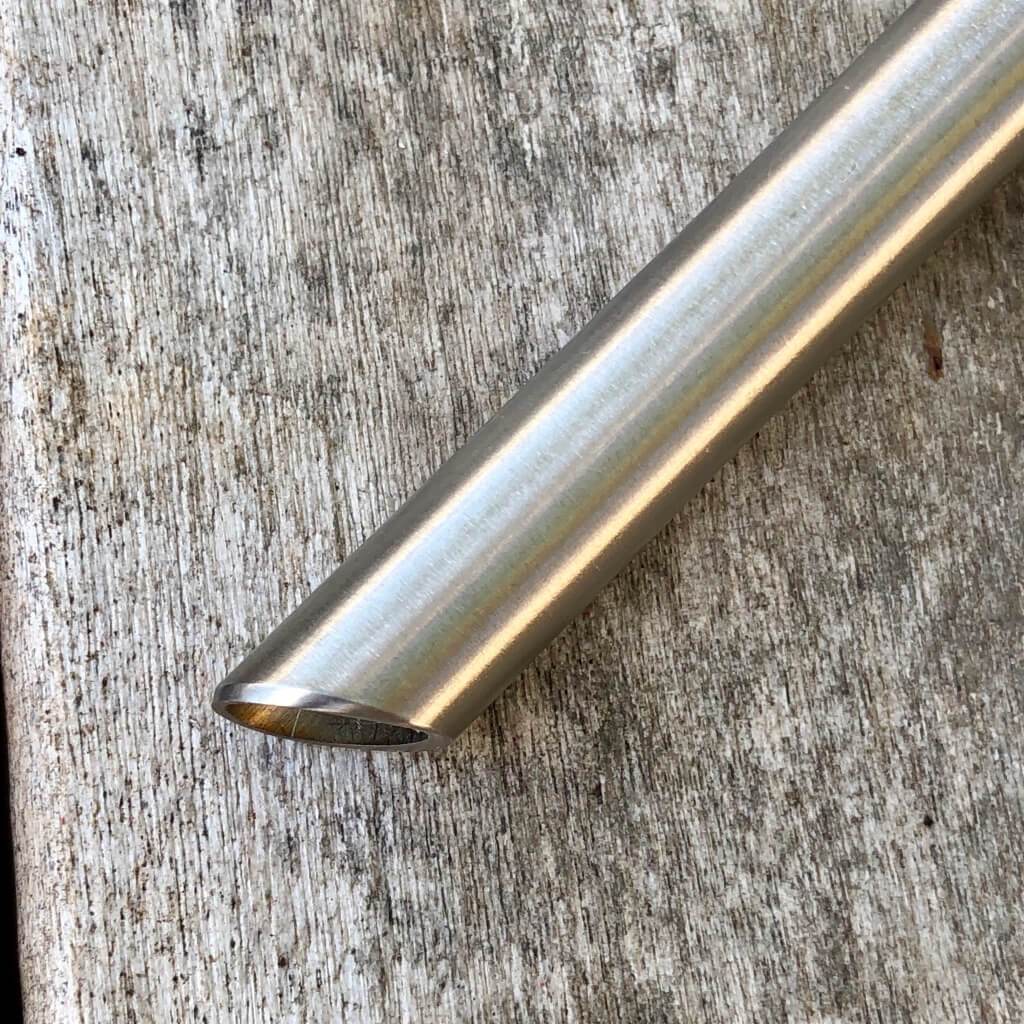 Titanium Straw Plain Finish Sharp Tip