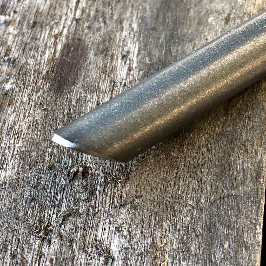 Titanium Straw Stonewashed Finish Sharp Tip