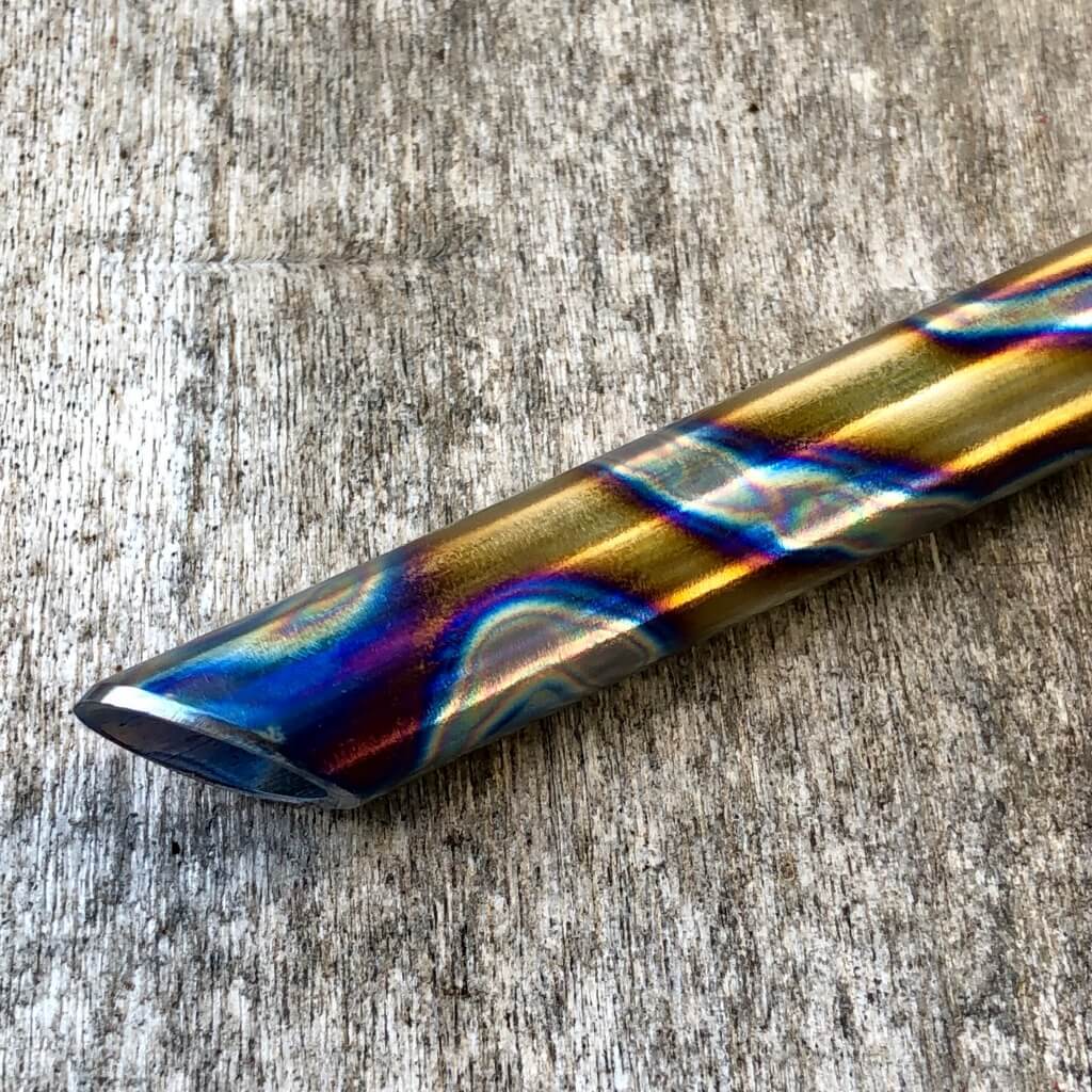 Titanium Straw Polished Random Anodizing Sharp Tip