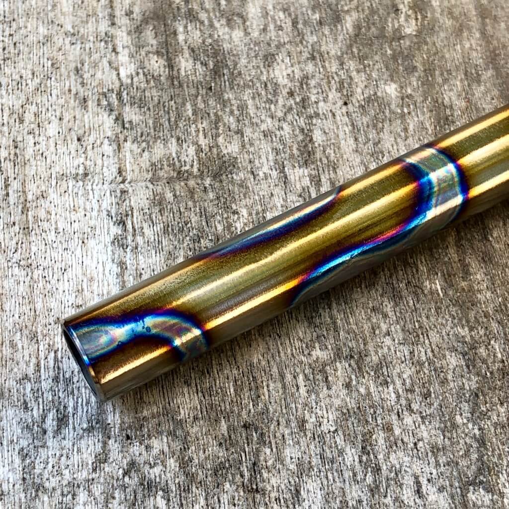 Titanium Straw Polished Random Anodizing
