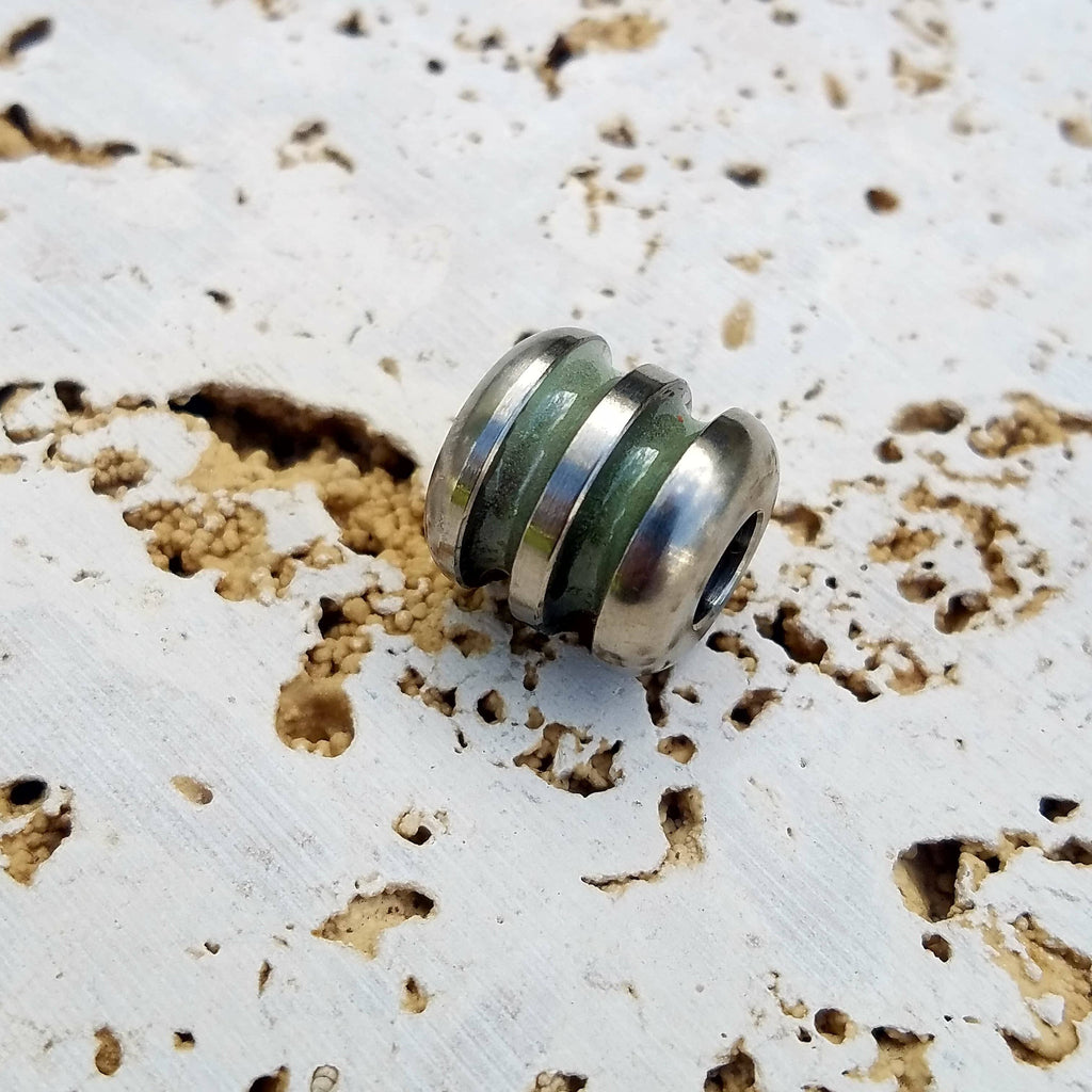 Titanium Ribbed Lanyard Beads - Ti Survival