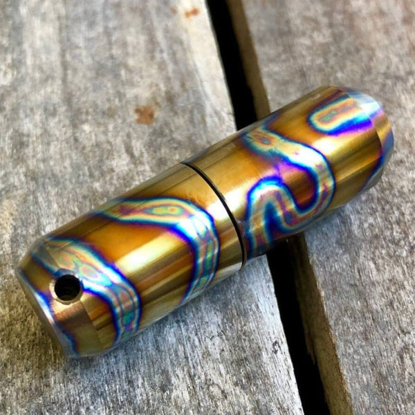 Exo Runt Titanium Lighter and Pill Fob - Ti Survival