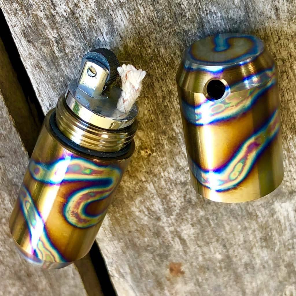 Exo Runt Titanium Lighter and Pill Fob - Ti Survival