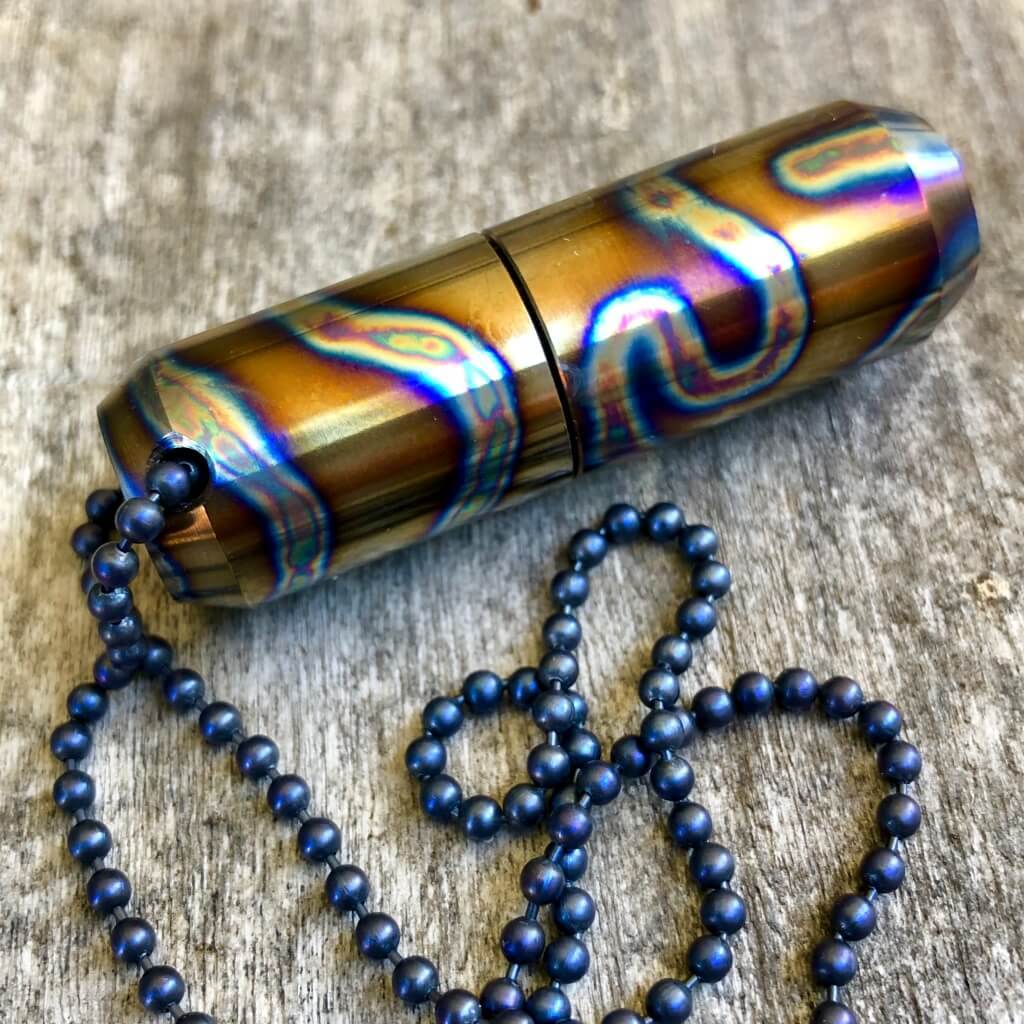 Exo Runt Titanium Lighter and Pill Fob - Ti Survival