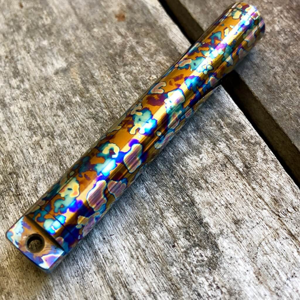 Exo Vial Titanium Waterproof Storage Capsule Pill Fob - Ti Survival