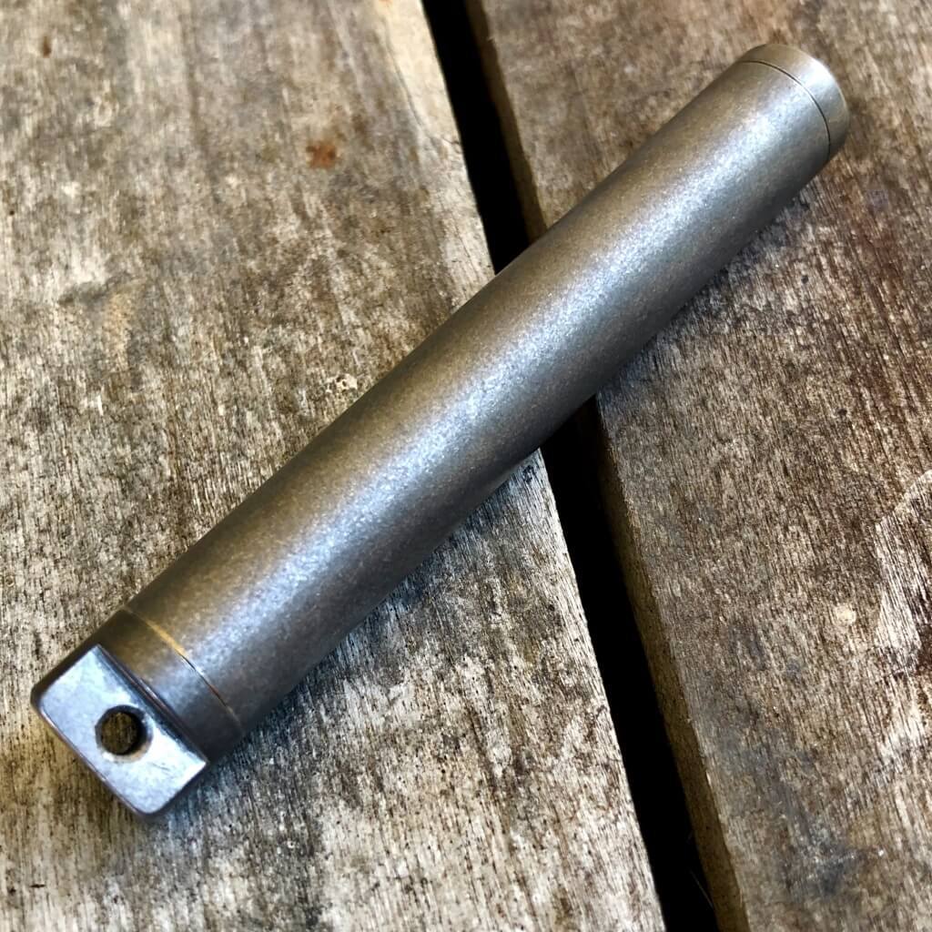 Exo Vial Titanium Waterproof Storage Capsule Pill Fob - Ti Survival