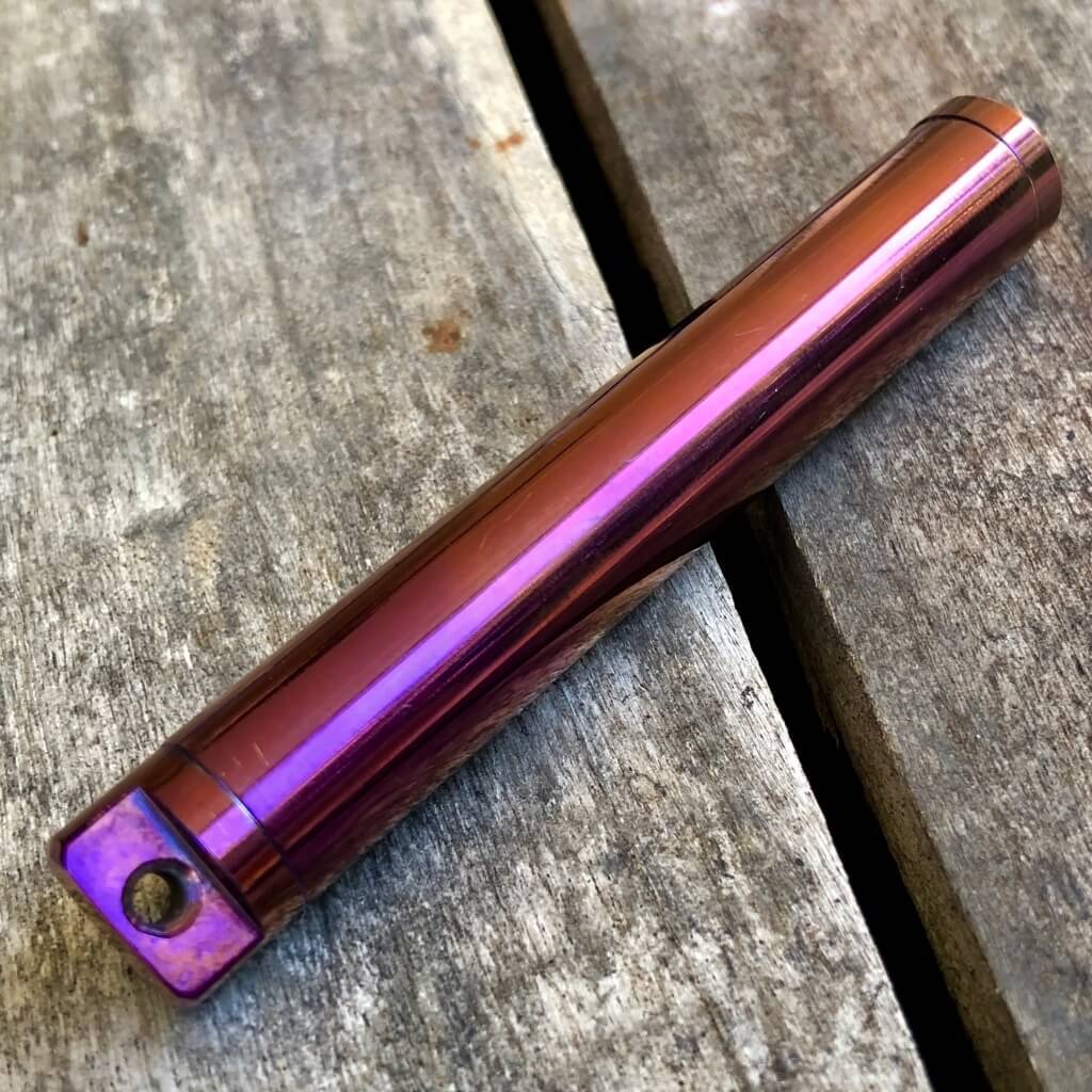 Exo Vial Titanium Waterproof Storage Capsule Pill Fob - Ti Survival