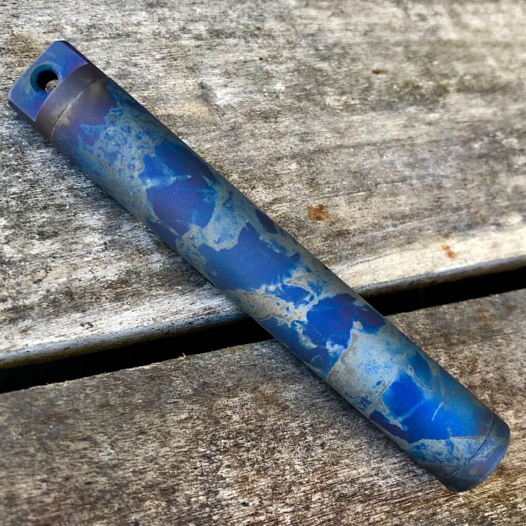 Exo Vial Titanium Waterproof Storage Capsule Pill Fob - Ti Survival