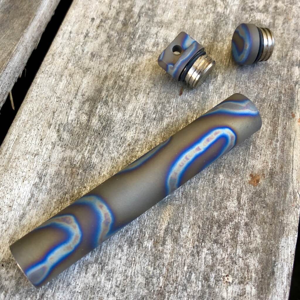 Exo Vial Titanium Waterproof Storage Capsule Pill Fob - Ti Survival