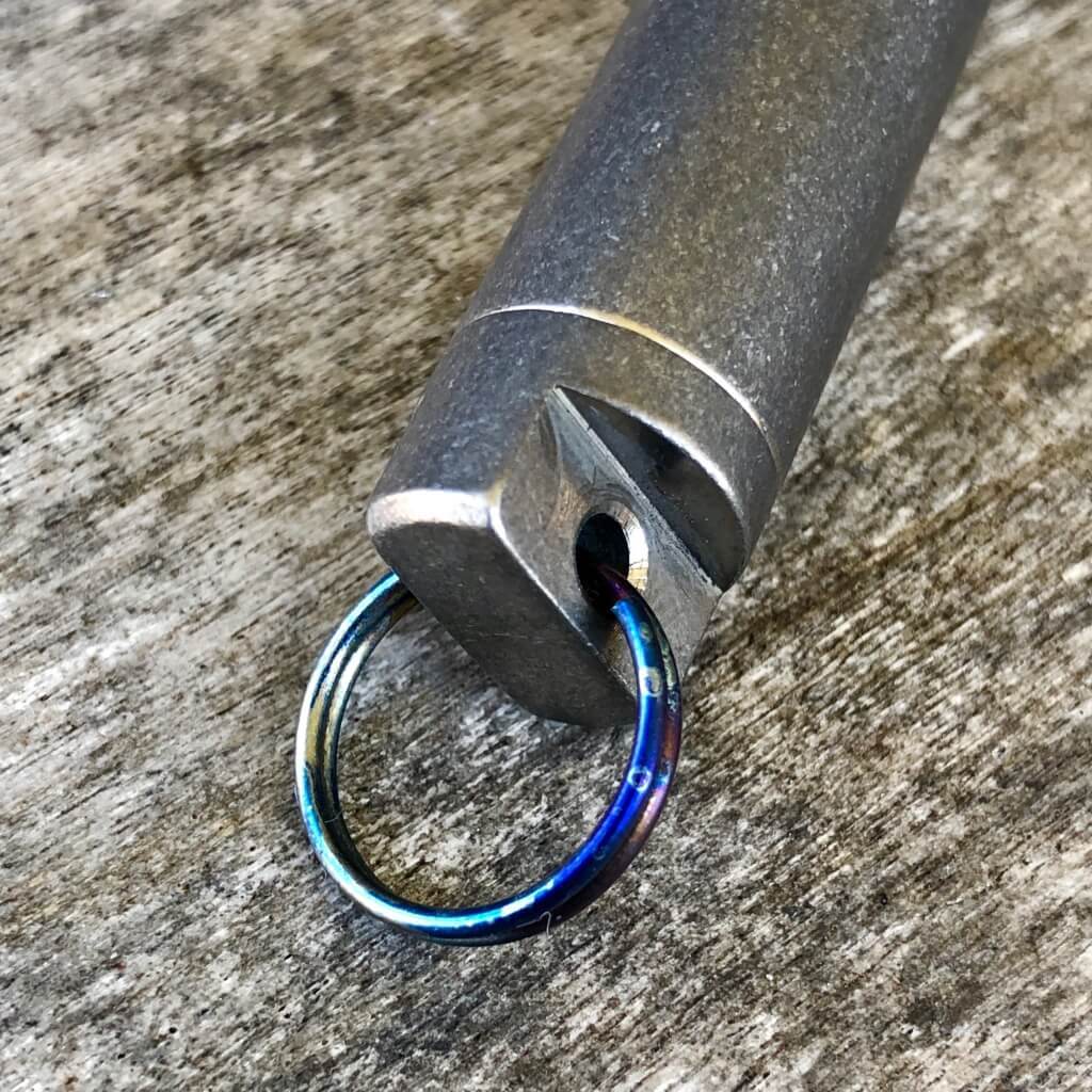 Exo Vial Titanium Waterproof Storage Capsule Pill Fob with Split Ring - Ti Survival