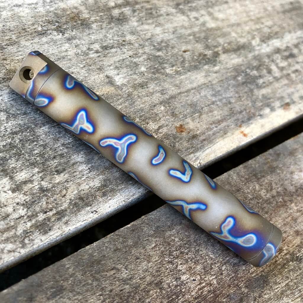 Exo Vial Titanium Waterproof Storage Capsule Pill Fob - Ti Survival