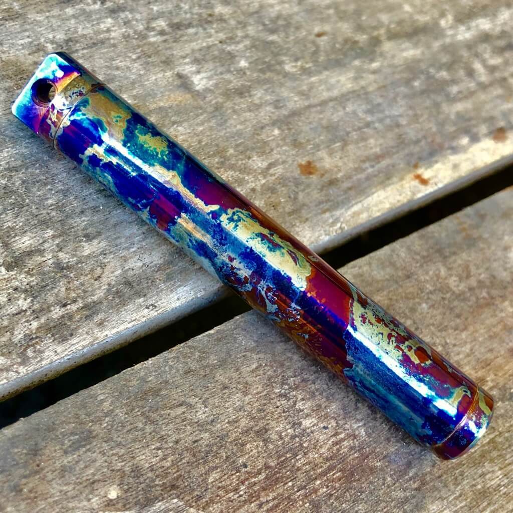 Exo Vial Titanium Waterproof Storage Capsule Pill Fob - Ti Survival