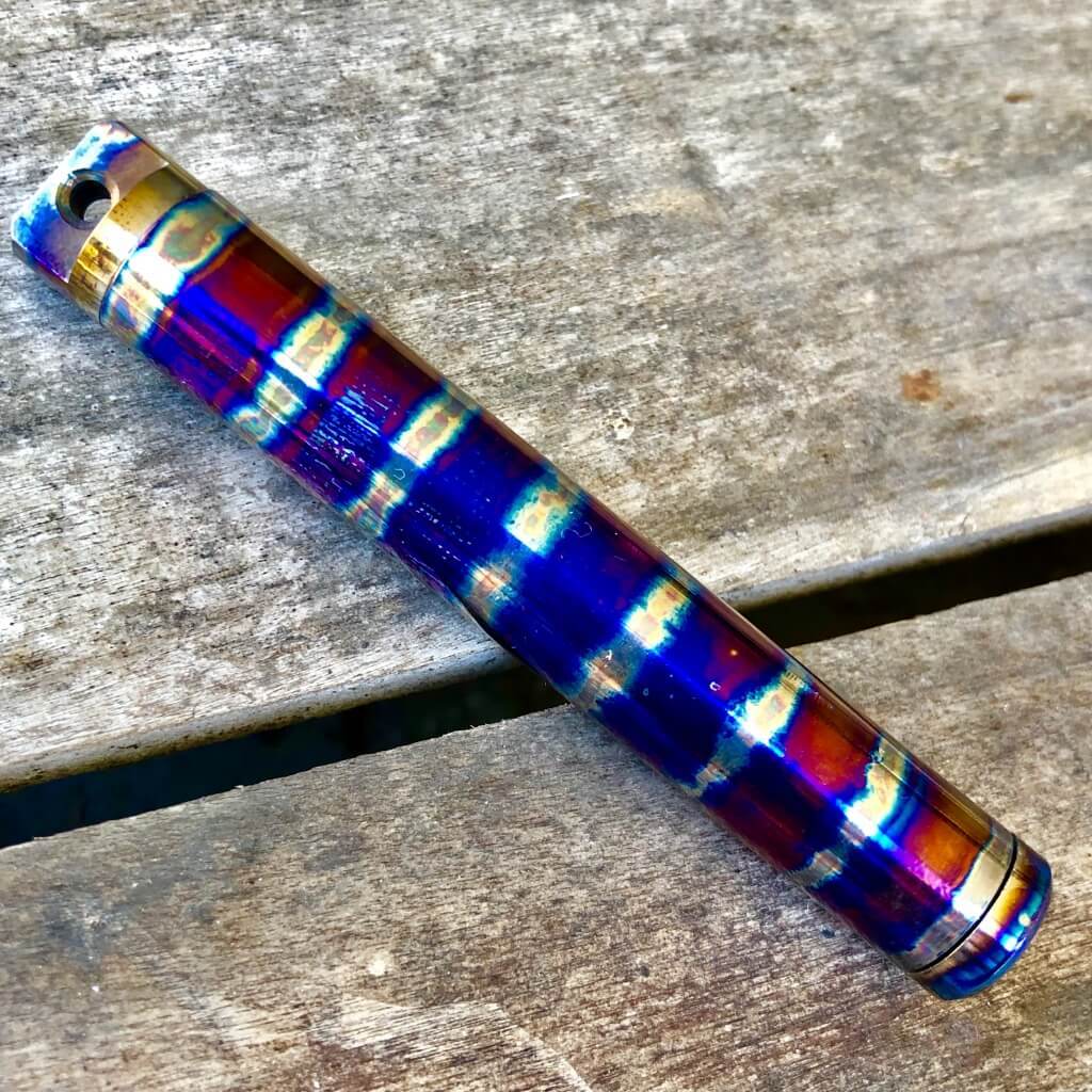 Exo Vial Titanium Waterproof Storage Capsule Pill Fob - Ti Survival