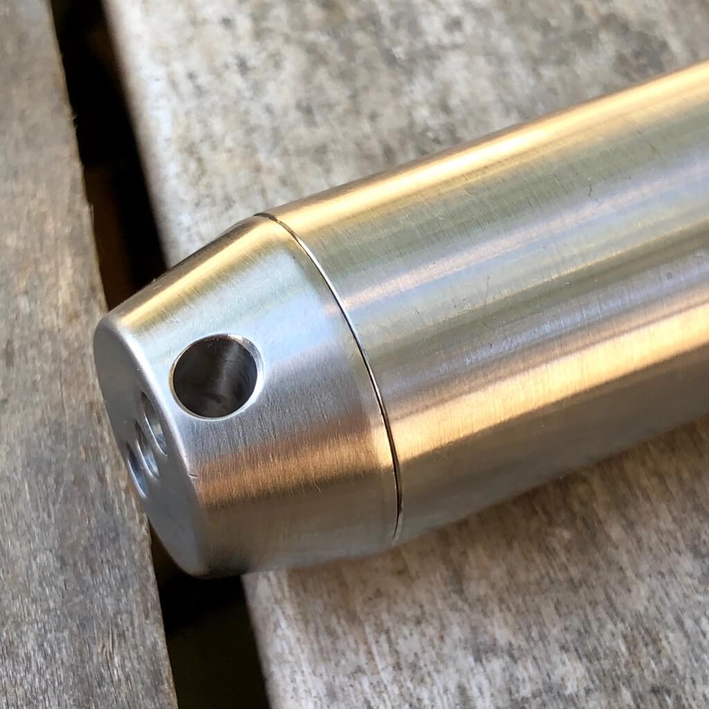 Exo Tube Titanium Waterproof Storage Capsule Plain Finish - Ti Survival