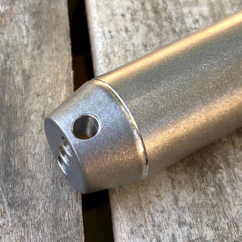 Exo Tube Titanium Waterproof Storage Capsule Stonewashed Finish - Ti Survival