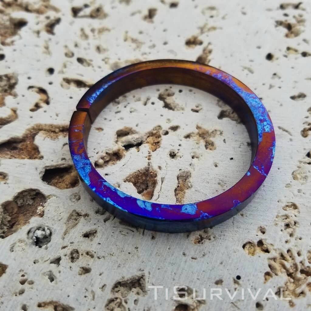 Titanium Key Chain Rings XL Titanium Key Ring - Ti Survival