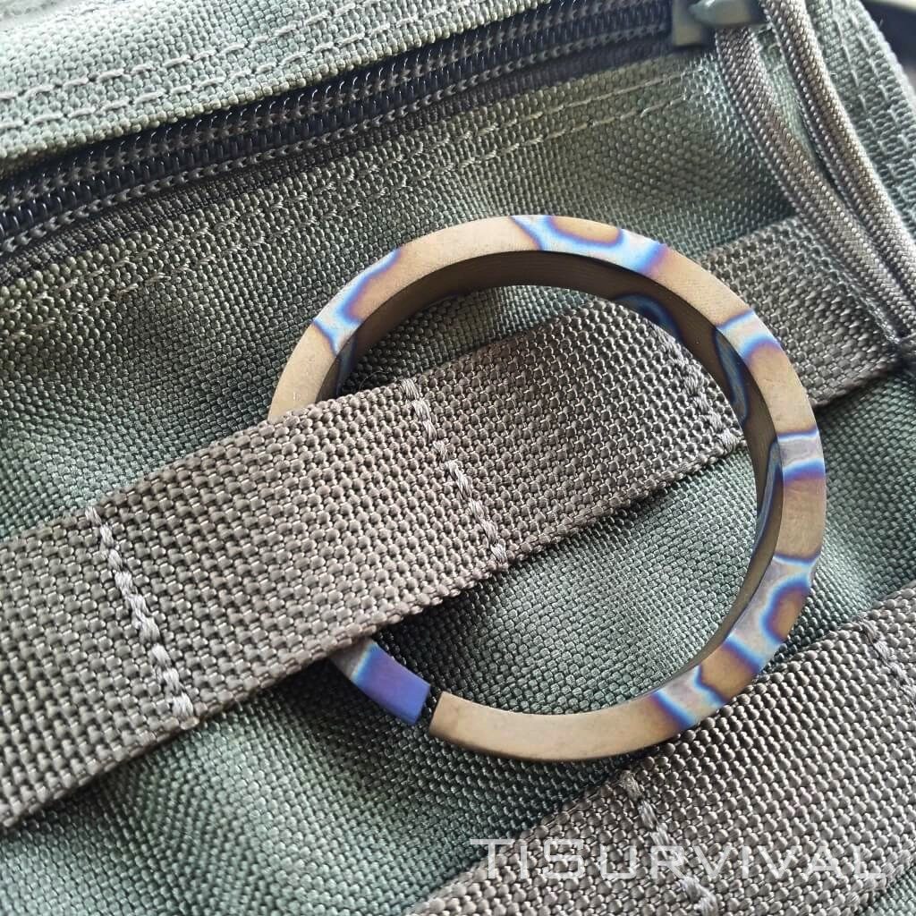 Titanium Key Chain Rings XL Titanium Key Ring - Ti Survival